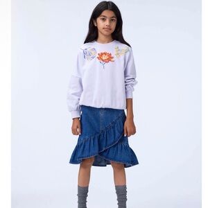 Molo Jean skirt with ruffle